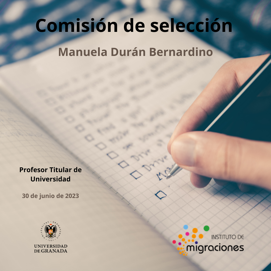 Comisión de selección de Manuela Durán Bernardino