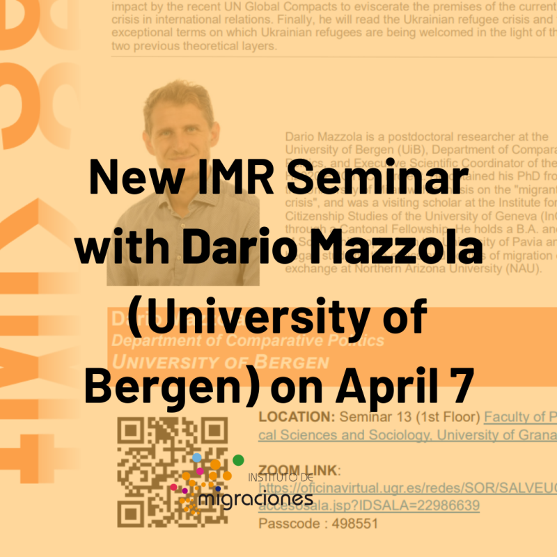 New IMR Seminar with Dario Mazzola (University of Bergen) on April 7 New IMR Seminar with Dario Mazzola (University of Bergen) on April 7