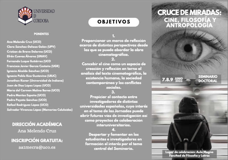 Seminario Cruce de Miradas: Cine, filosofía y antropología