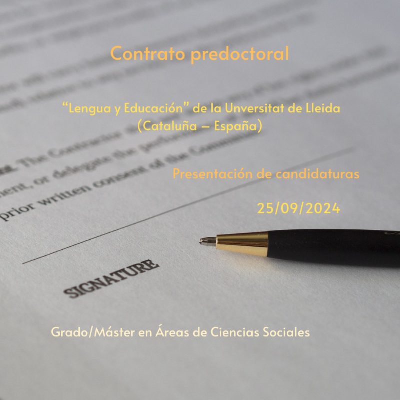 Contrato predoctoral Contrato predoctoral